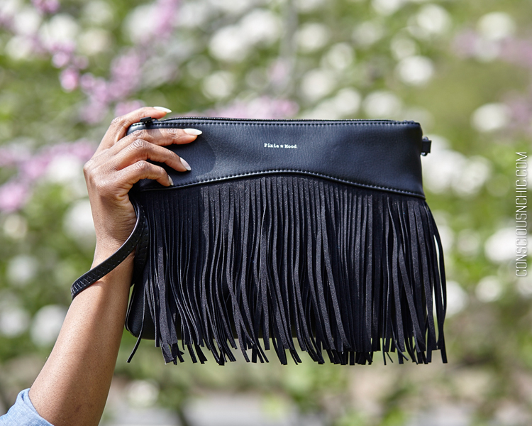 Fringe Vegan Leather Handbag