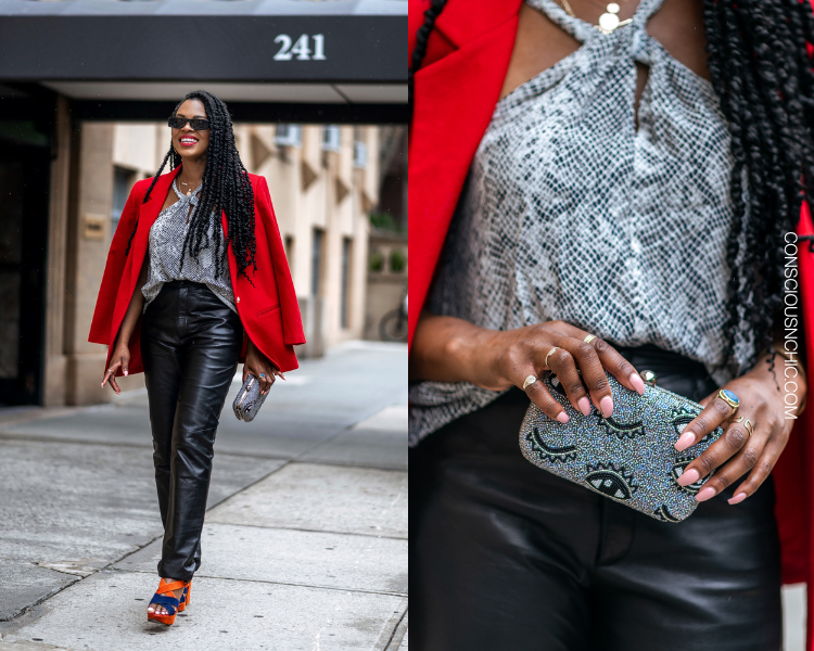Ethical Style: #NYFW Thrifted Blazer and Leather Pants [DAY 3